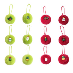 Avelune™ Christmas Decorations Christmas 2-Piece Set Of Green Furry