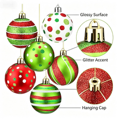 Avelune™ Christmas Decorations Christmas 2-Piece Set Of Green Furry