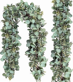 Avelune™ Christmas Eucalyptus Garland, 2 Pcs 6.56FT Artificial