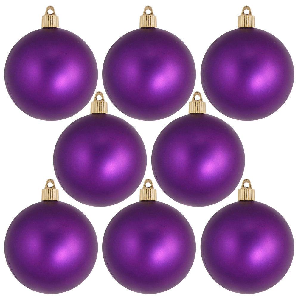 Christmas By Krebs Ornament, Large Commercial Grade Indoor and Outdoor Shatterproof Plastic, UV and Water Resistant Ball Ornament Decorations (Velvet Diva Purple, 3 1/4 inch (80mm))