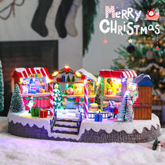 Avelune™ Christmas Village With Amusement park,Musical Christmas