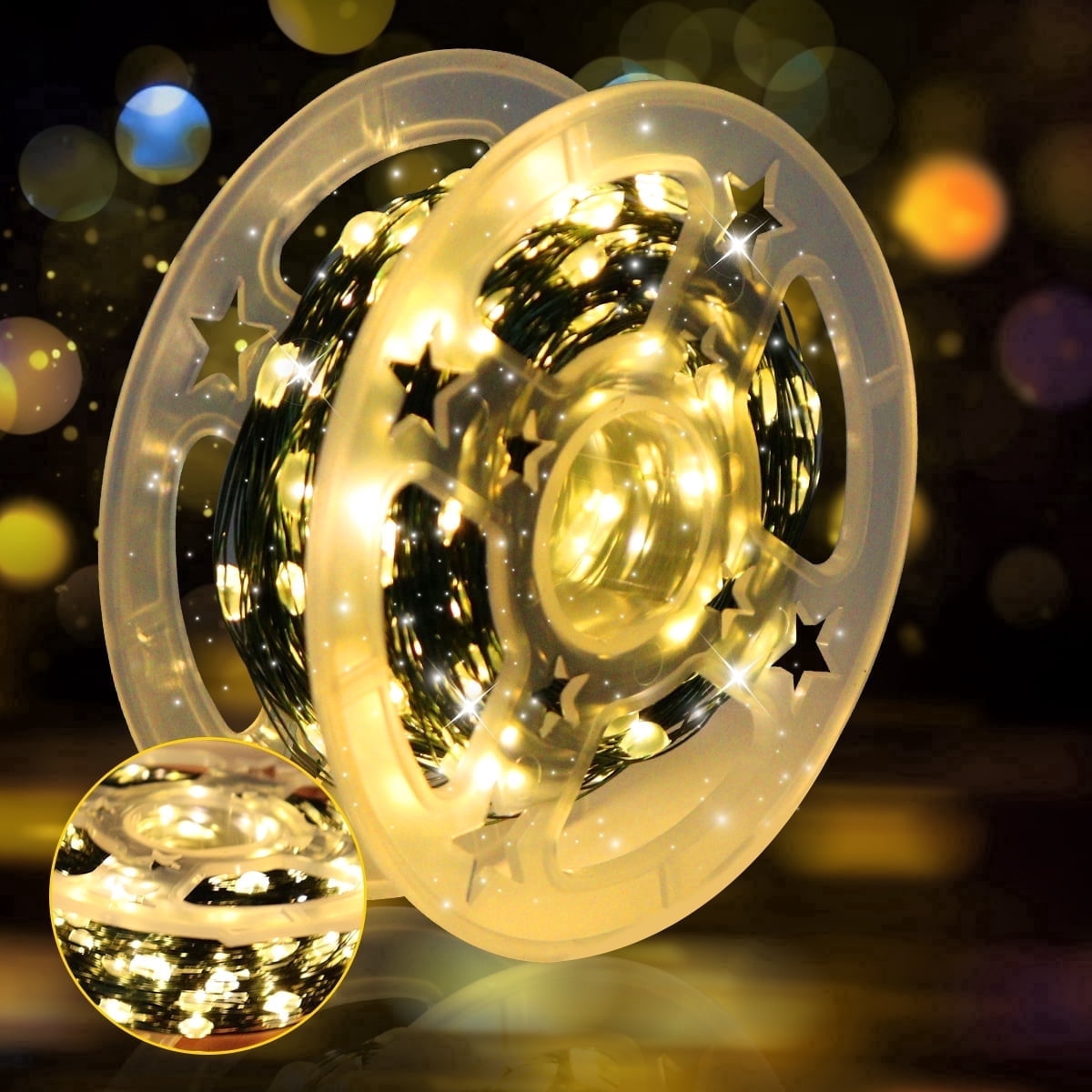 Fairy Lights Christmas Tree Lights 99 FT 300 LED String Lights for Indoor Outdoor Home,Garden,Christmas,Party Decoration(Warm White)
