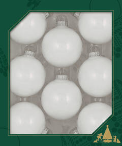 Avelune™ Glass Christmas Tree Ornaments - 67mm / 2.63" [8 Pieces]