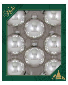 Avelune™ Glass Christmas Tree Ornaments - 67mm / 2.63" [8 Pieces]
