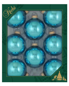 Avelune™ Glass Christmas Tree Ornaments - 67mm / 2.63" [8 Pieces]