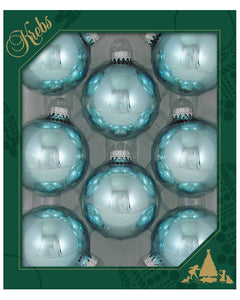 Avelune™ Glass Christmas Tree Ornaments - 67mm / 2.63" [8 Pieces]