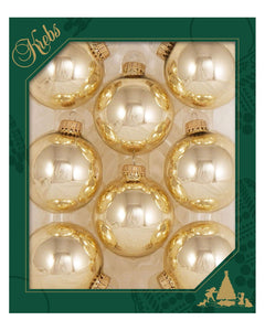 Avelune™ Glass Christmas Tree Ornaments - 67mm / 2.63" [8 Pieces]