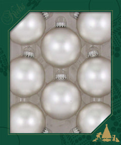 Avelune™ Glass Christmas Tree Ornaments - 67mm / 2.63" [8 Pieces]