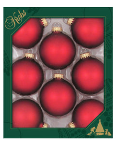 Avelune™ Glass Christmas Tree Ornaments - 67mm / 2.63" [8 Pieces]