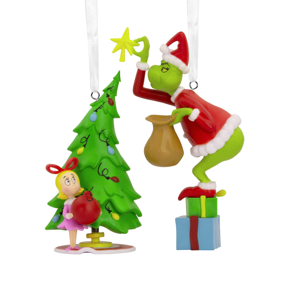  Christmas Ornaments('s Grinch and Cindy-Lou Who), 2 Count