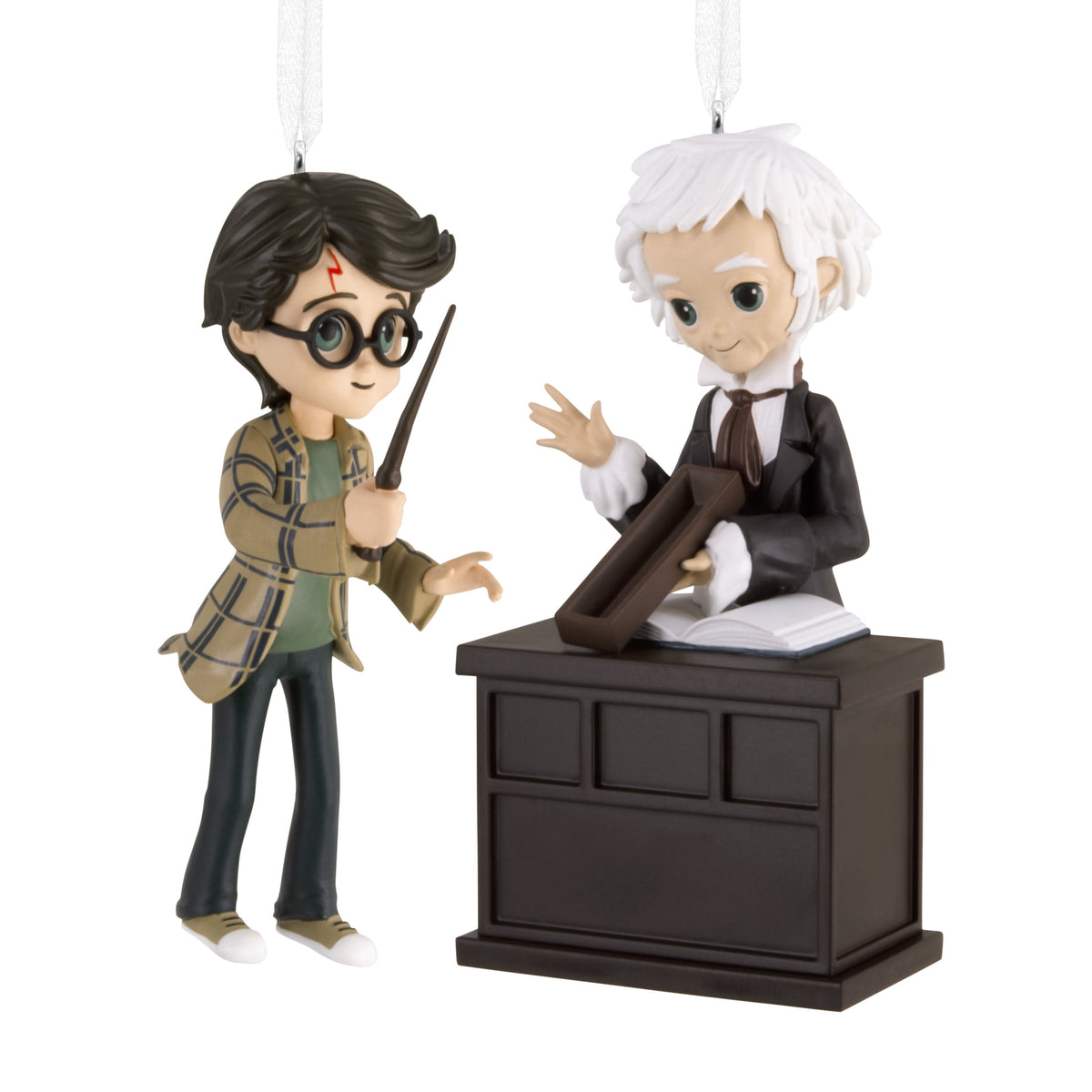  Harry Potter and Ollivander Christmas Ornaments, Set of 2