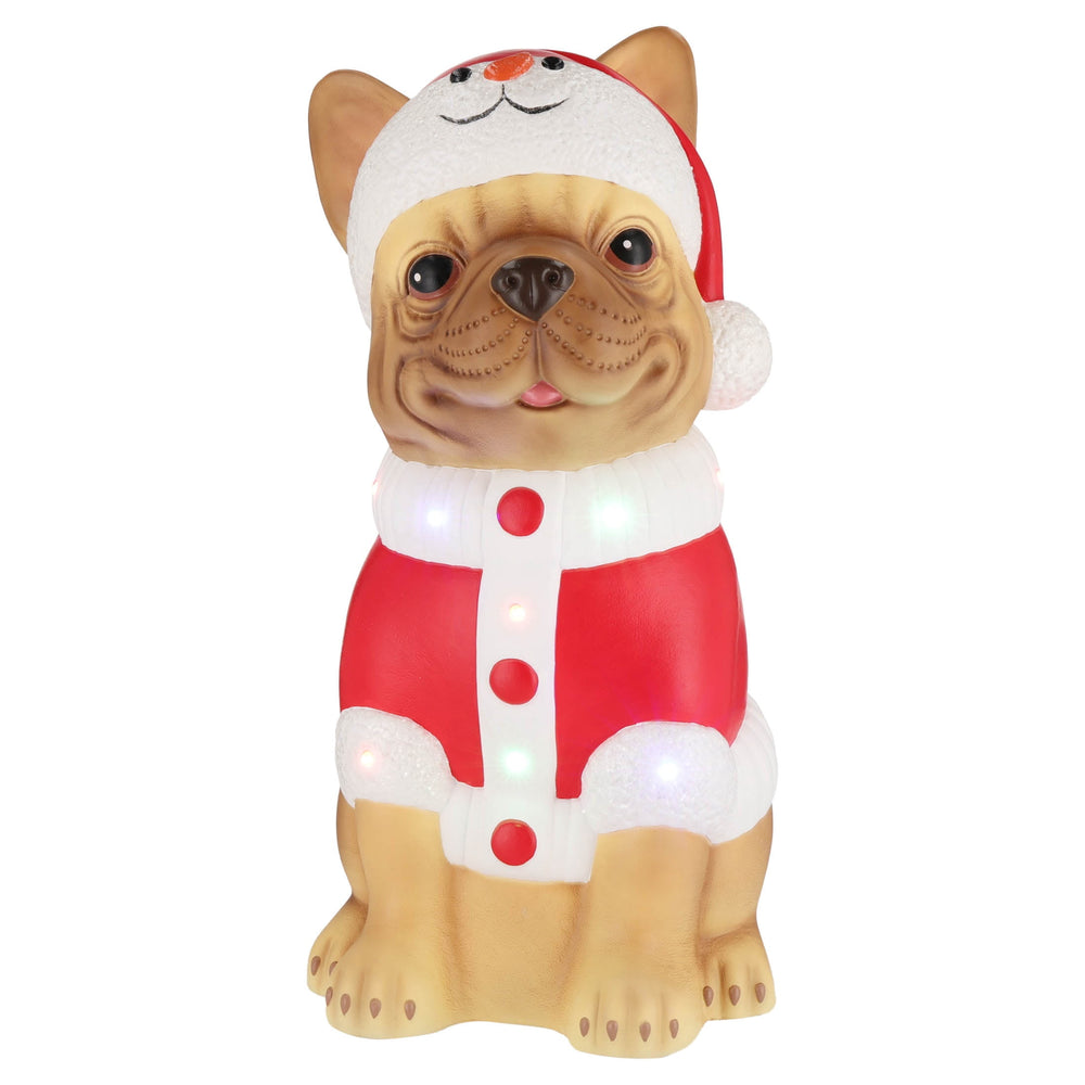 Lighted Blow Mold Pug Indoor/Outdoor Christmas Decoration, Multicolor, 24", by Holiday Time