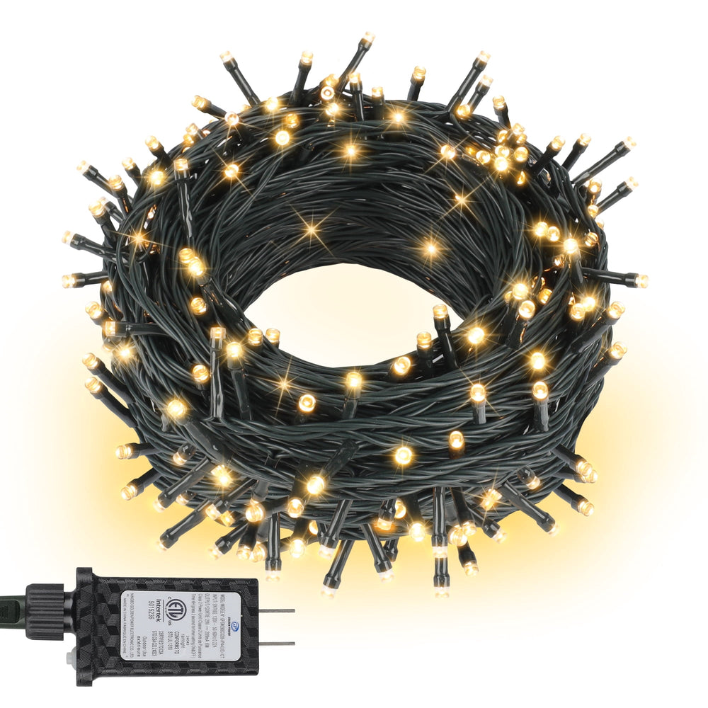  98ft 300 LED Christmas Lights Twinkle Christmas Tree String Lights Indoor Outdoor Decorations, Warm White