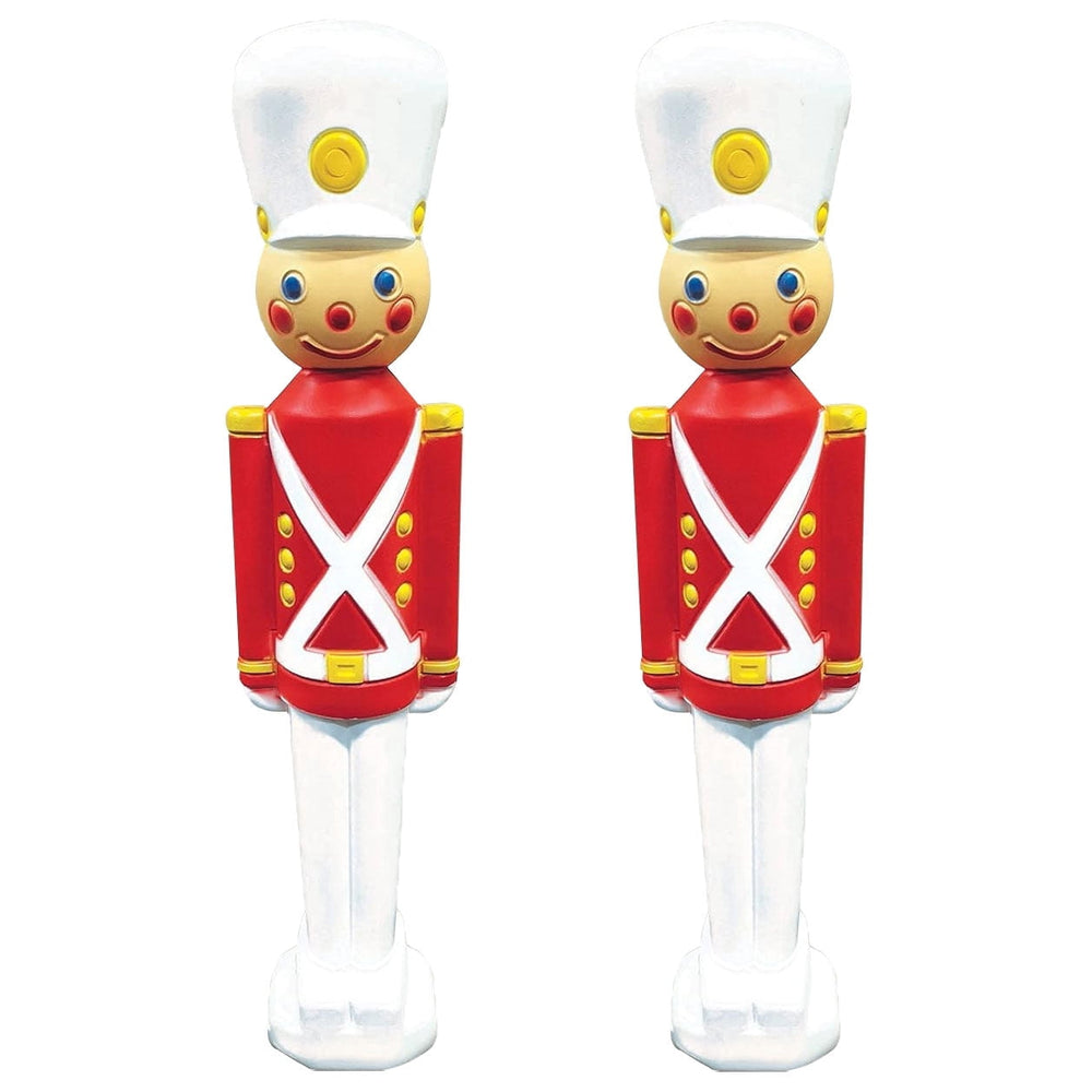 PMU Christmas Light-Up Toy Soldier 31 Inch Christmas Decoration Perfect Décor for Home, Lawn, Yard, Indoor and Outdoor - 31 Inch Toy Soldier (2/pkg)Pkg/1
