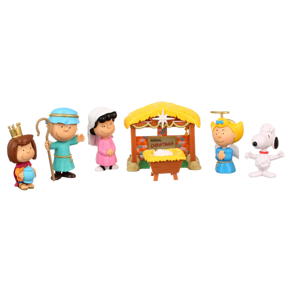 Peanuts Christmas Nativity Figure Set, 8" Size Figures, Multicolor, Kids Toy Ages 3 and up