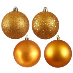 Avelune™ Vickerman 6" Frosty Mint 4-Finish Ball Ornament Assortment