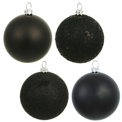 Avelune™ Vickerman 6" Frosty Mint 4-Finish Ball Ornament Assortment
