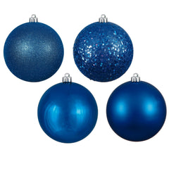 Avelune™ Vickerman 6" Frosty Mint 4-Finish Ball Ornament Assortment