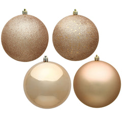 Avelune™ Vickerman 6" Frosty Mint 4-Finish Ball Ornament Assortment