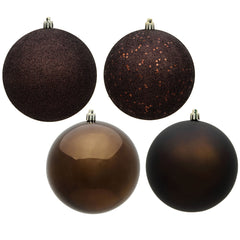 Avelune™ Vickerman 6" Frosty Mint 4-Finish Ball Ornament Assortment
