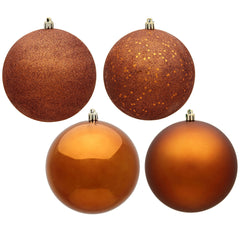 Avelune™ Vickerman 6" Frosty Mint 4-Finish Ball Ornament Assortment