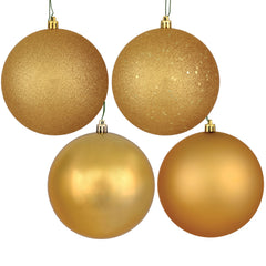 Avelune™ Vickerman 6" Frosty Mint 4-Finish Ball Ornament Assortment