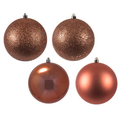 Avelune™ Vickerman 6" Frosty Mint 4-Finish Ball Ornament Assortment
