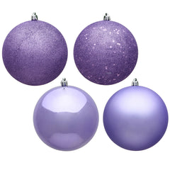 Avelune™ Vickerman 6" Frosty Mint 4-Finish Ball Ornament Assortment