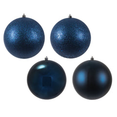Avelune™ Vickerman 6" Frosty Mint 4-Finish Ball Ornament Assortment