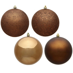 Avelune™ Vickerman 6" Frosty Mint 4-Finish Ball Ornament Assortment