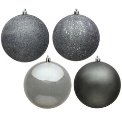 Avelune™ Vickerman 6" Frosty Mint 4-Finish Ball Ornament Assortment