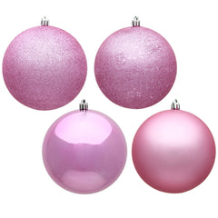 Avelune™ Vickerman 6" Frosty Mint 4-Finish Ball Ornament Assortment