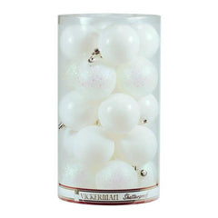Avelune™ Vickerman 6" Frosty Mint 4-Finish Ball Ornament Assortment