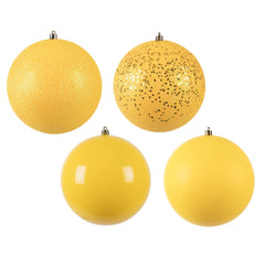 Avelune™ Vickerman 6" Frosty Mint 4-Finish Ball Ornament Assortment
