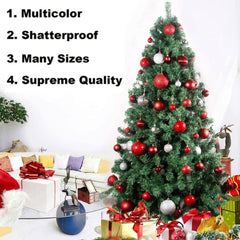 500Pcs Christmas Balls Ornaments for Christmas Tree Shatterproof Xmas Decors Hanging Ball Decorations