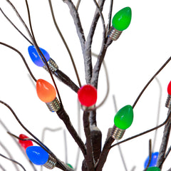 Northlight 2 FT LED Lighted Frosted Tabletop Christmas Tree - Multi-Color lights