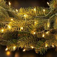 RESNICE Cluster Fairy Lights 50FT Firecracker String Lights 500 LED Warm White Plug in Indoor Silver Wire String Lights with Remote for Christmas Tree,Plant,Garden,Patio,Backyard