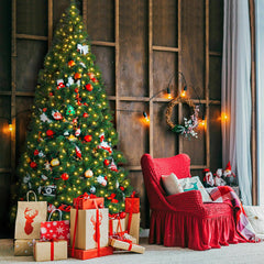  9Ft Pre-Lit PVC Christmas Tree Hinged 700 LED Lights Green