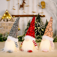 Christmas Decorations with LED Light,Christmas Plush,Lighted Handmade Swedish Tomte Indoor Christmas Decorations,Xmas Holiday Winter Party Tabletop Home Decor Gifts,12inch,3PCS