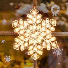Lighted Snowflake Christmas Window Silhouette Decoration - Christmas & Party Lights for Home, Patio, Lawn & Garden
