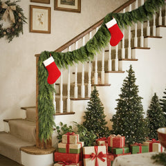 Joyooss 9ft Christmas Garland Norfolk Cypress Garland Real Touch Faux Greenery Cedar Garlands For Mantle,table,wall,christmas Decorations Indoor Outdoor