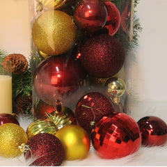 500Pcs Christmas Balls Ornaments for Christmas Tree Shatterproof Xmas Decors Hanging Ball Decorations