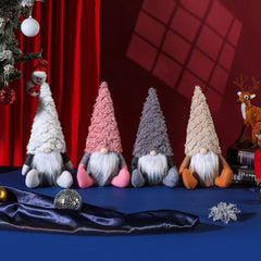 Christmas Gnome Doll Decorations, Plush Scandinavian Tomte, 12" Stuffed Doll Gifts Tumbler Shape Dwarf Ornament Decorations for Xmas Home Office Bedroom Farmhouse