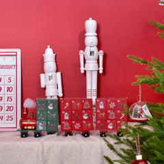 Red Train Count Down Christmas Advent Calendar Decoration, 7", by Holiday Time