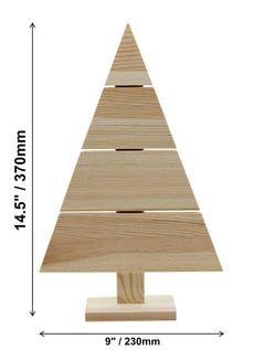Creative Hobbies Standing Wood Pallet Christmas Tree, 14.5" x 9.5", Rustic Farmhouse Decoration, Craft Project | Pack of 2
