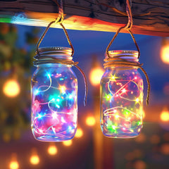 Fairy Lights Plug in, 33Ft 100 LEDs Waterproof Silver Wire Firefly Lights, Adaptor Included, Starry String Lights for Wedding Indoor Outdoor Christmas Patio Garden Decoration, Warm White