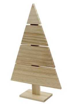 Creative Hobbies Standing Wood Pallet Christmas Tree, 14.5" x 9.5", Rustic Farmhouse Decoration, Craft Project | Pack of 2