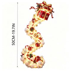 FeiBiQiuBi Christmas Magic Trail Wall Light, Glowing Christmas Wall Decor with Illuminated Holiday Story Scene, Lighted Indoor Holiday Wall Decor