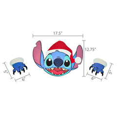 Christmas Festive Fence Sitters Stitch Santa Claus Disney 20.47 in x 1.57 in x 15.74 in 1.49 lb