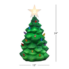  24" Outdoor Lit Blow Mold Tree